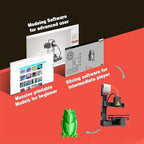 Small 3D Printer for Beginner, Frequency Division Multiplexing 3D Printer, High Accuracy Rapid Heating and Printing Compact 3D Printing Machine for Education (US Plug)