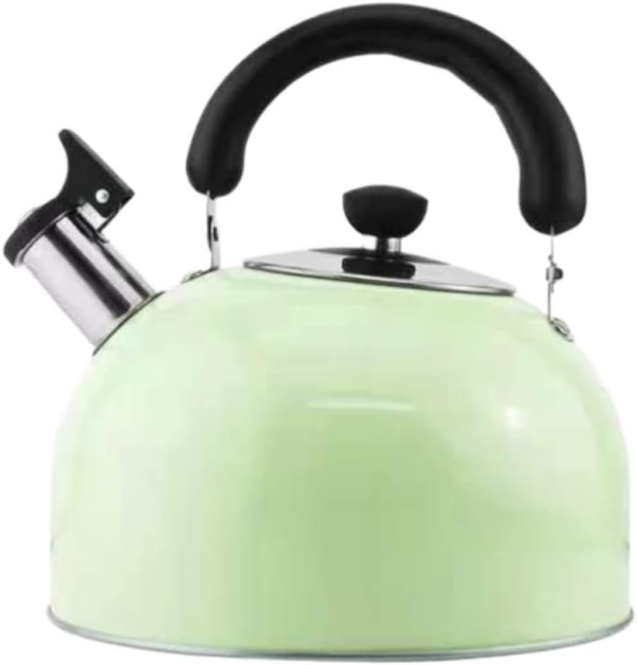 Tea Kettle For Stove Top Stainless Steel Stove Top Whistling Kettle Hot Water Tea Pot Fast To Boil Whistling Tea Kettles Kettle Teapot(Green,3L)