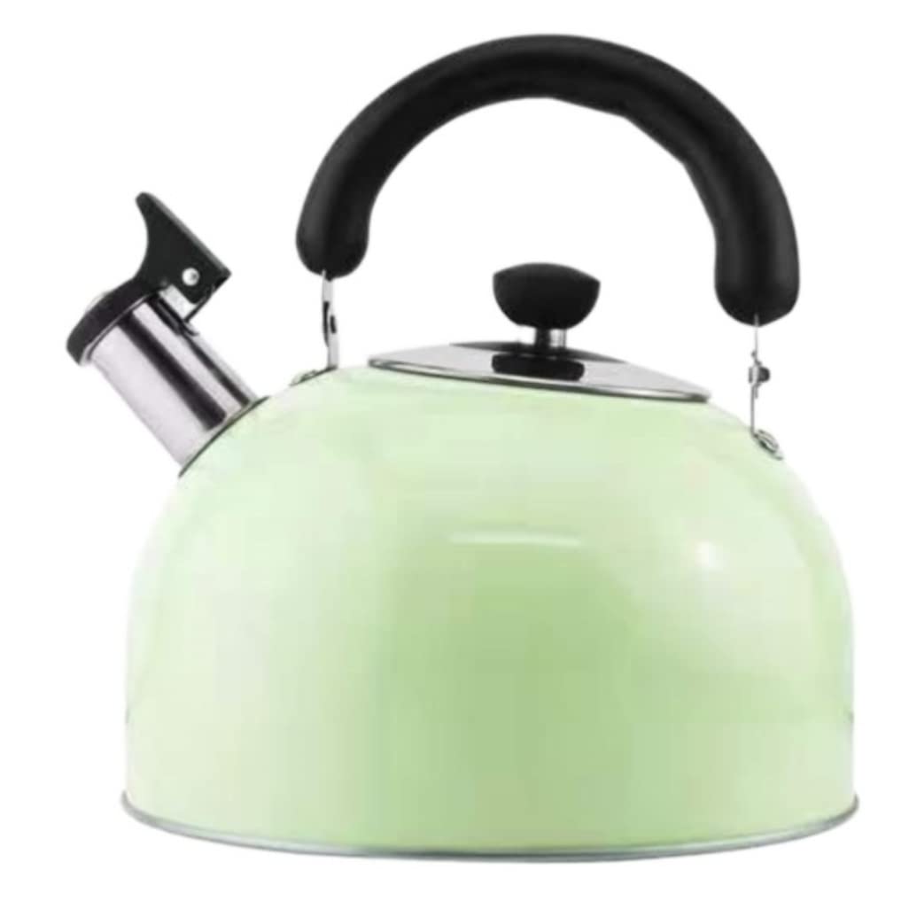 Tea Kettle For Stove Top Stainless Steel Stove Top Whistling Kettle Hot Water Tea Pot Fast To Boil Whistling Tea Kettles Kettle Teapot(Green,3L)