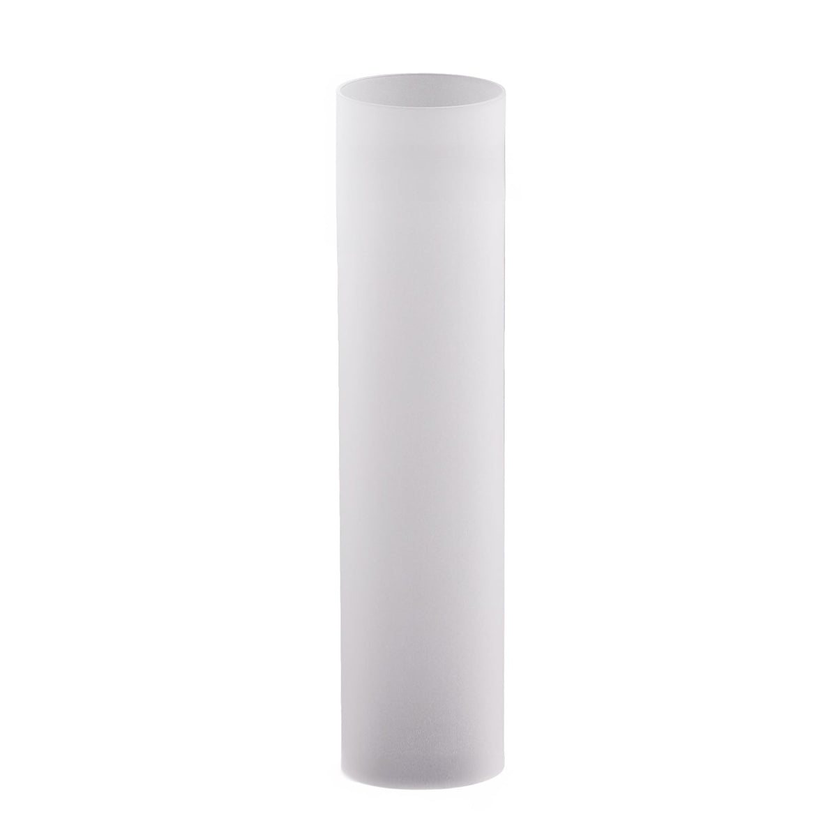 WGVI Hurricane Candle Holder Sleeve, W: 4", Ht: 12", Frosted Glass Cylinder Open Both Ends, Chimney Tube Shade, 12 Piece