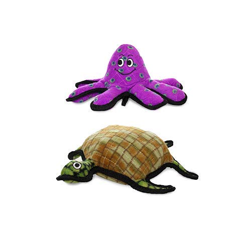 TUFFY® 3 Pack Pig Bear Turtle Ultra Durable Plush Dog Toys
