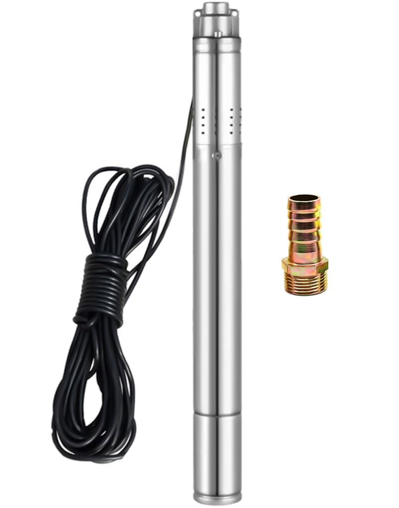 2" Deep Well Submersible Pump, 1/2 HP 110V Deep Well Pump with 33FT Cord