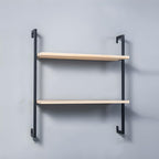 Industrial Wall Mounted Bookshelf Wall Shelf Rack Shoe Store Shoe Rack Wall-Mounted Bookshelf Wrought Iron Bag Rack Multi-Layer Clothing Store Decoration White Gold 31.5" L x 9.8" W x 29.9" H