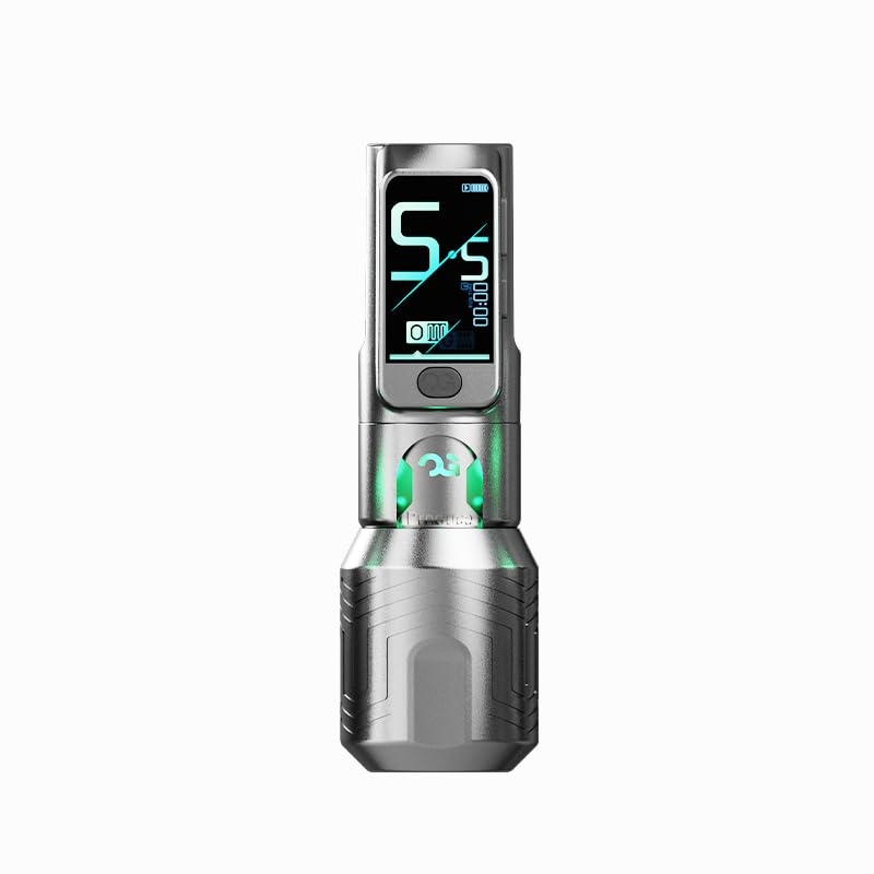 Fury Tattoo Gun Pen Machine,Wireless Tatto Machine with Smart Screen Display，Pro Tattoo Guns with Motor Power reliable for all kinds of Needles(Green)