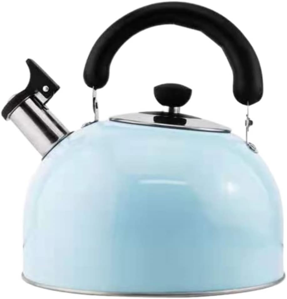Stainless Steel Stove Top Whistling Kettle Hot Water Tea Pot Fast to Boil Whistling Tea Kettles(Blue,4L)