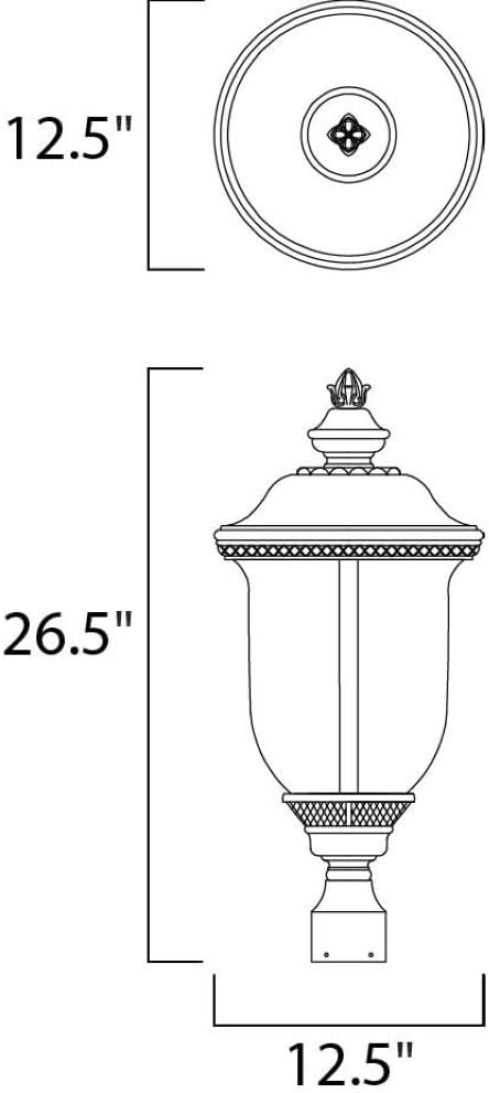 Maxim Carriage House VX 26 1/2" High Oriental Bronze Post Light