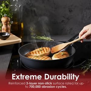 Cuisine::pro Stone Cookware Set, Non-Stick, Toxin-Free, 6 Piece