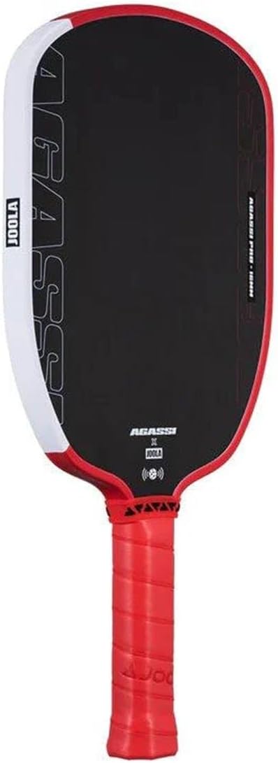 JOOLA Agassi PRO IV 16mm Pickleball Paddle w/Extended Sweet Spot - Carbon Fiber Surface Increases Spin & Control - SK Film for Power & Larger Sweet spot - UPA-A Certified - USAP Approved - NFC Chip