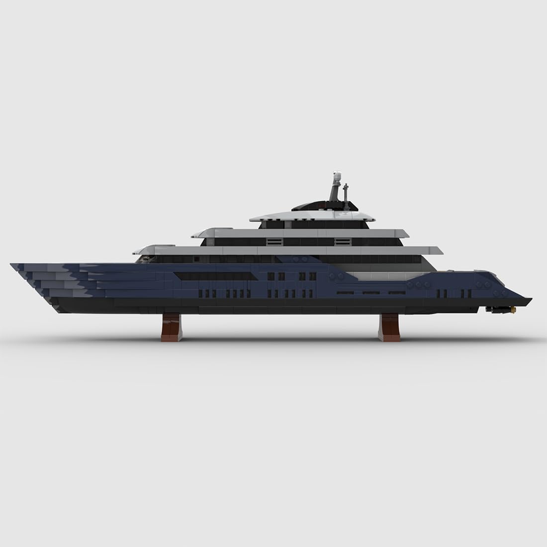 1/200 Yacht Model Building Kit, Mini Ship Series Building Block Set, Creative Interactive Building Toy for Teens and Up (1671PCS+)