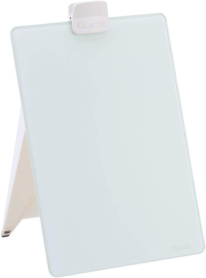 Quartet Glass Whiteboard Desktop Easel, 9 x 11 inches, White Dry Erase Surface (GDE119) (Pack of 3)