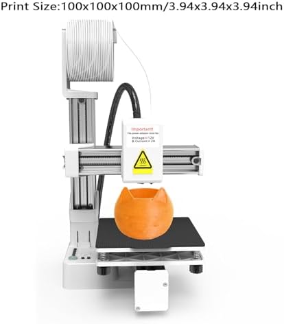 Mini FDM 3D Printer, 100x100x100mm, for Beginners, PLA/TPU