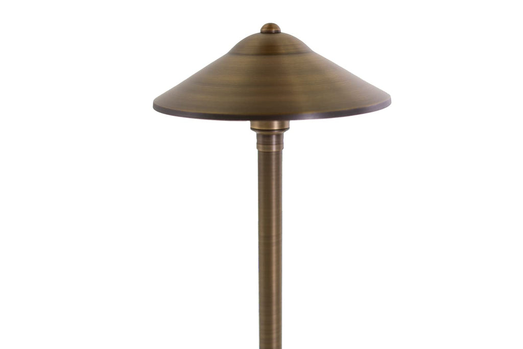 VOLT Max Spread 12V Solid Brass Path Light (25" Tall, 9" Shade), Bronze