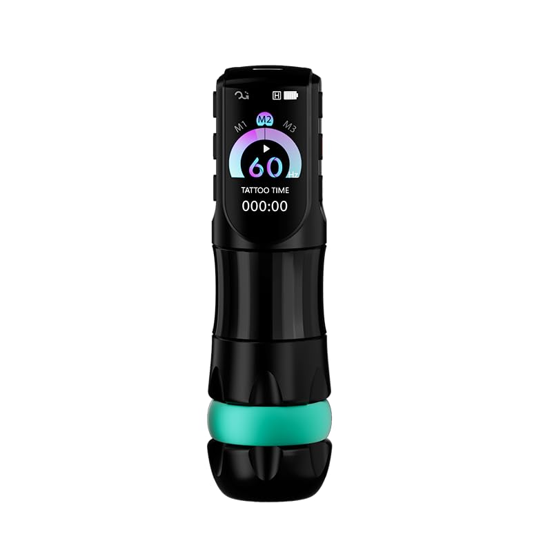 Fury Tattoo Gun Pen Machine,Wireless Tatto Machine with Smart Screen Display，Pro Tattoo Guns with Motor Power reliable for all kinds of Needles(Green)