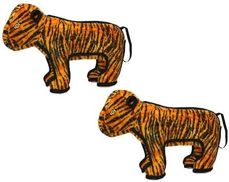 TUFFY® 2 Pack Tiger Ultra Durable Plush Dog Toys