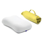 Cushion Lab Travel Deep Sleep Pillow – Compact Memory Foam Neck Pillow for Sleeping, Portable Pillow for Hotels, Camping, Side & Back Sleepers, On-the-Go – Wellness Green