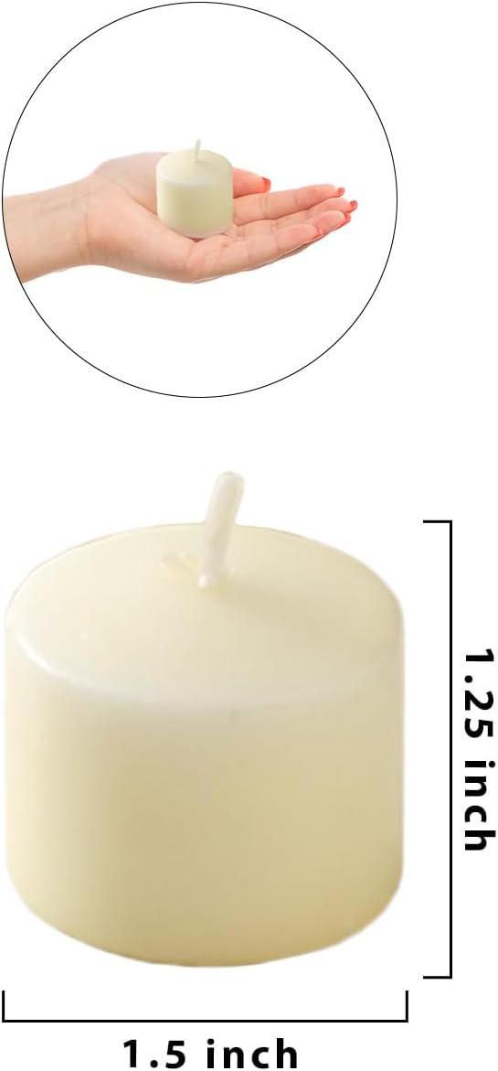 Serene Spaces Living 10-Hour Ivory Votive Candle, Unscented, Long-Burning Tea Light Candles for Weddings, Parties, Events, Restaurants & Bars, Pack of 432