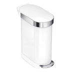 simplehuman 45 Liter / 12 Gallon Slim Hands-Free Kitchen Step Trash Can, Brushed Stainless Steel