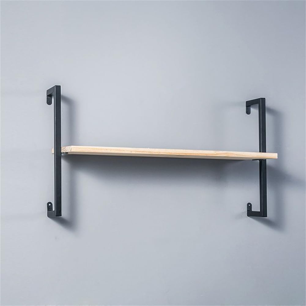 Industrial Wall Mounted Bookshelf Wall Shelf Rack Shoe Store Shoe Rack Wall-Mounted Bookshelf Wrought Iron Bag Rack Multi-Layer Clothing Store Decoration White Gold 31.5" L x 9.8" W x 29.9" H