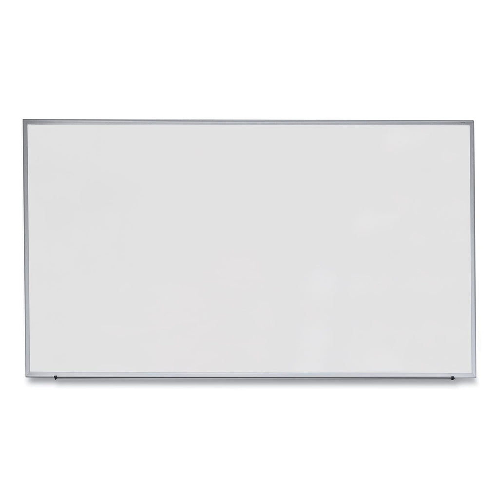 Universal Dry Erase Marker Board, Melamine, 72 x 48, Oak Wood Frame