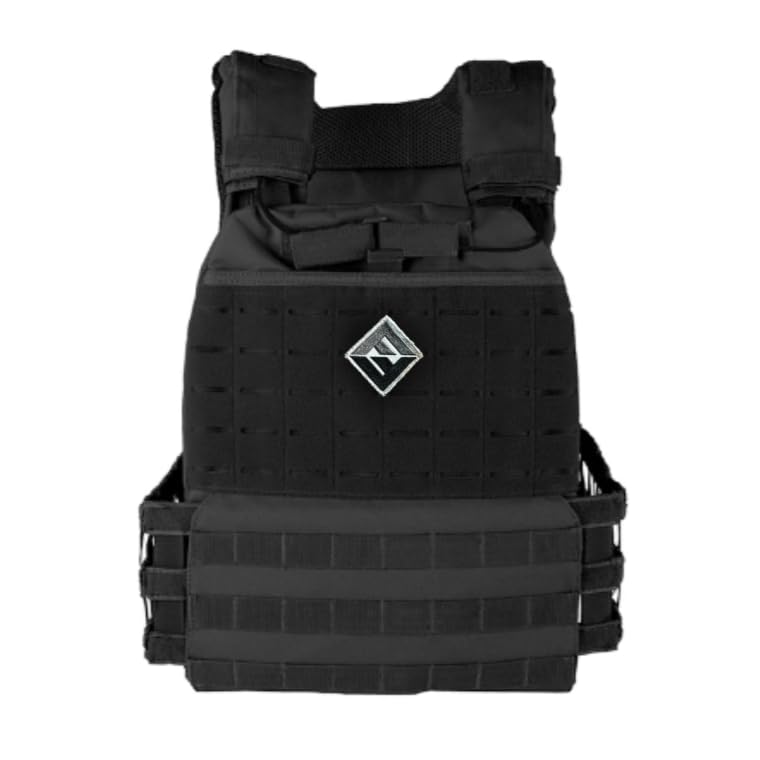 F&F STEEL Adjustable Weighted Vest & Plates - Strength, Edurance, Running, Hiking, Rucking, Fitness WODs