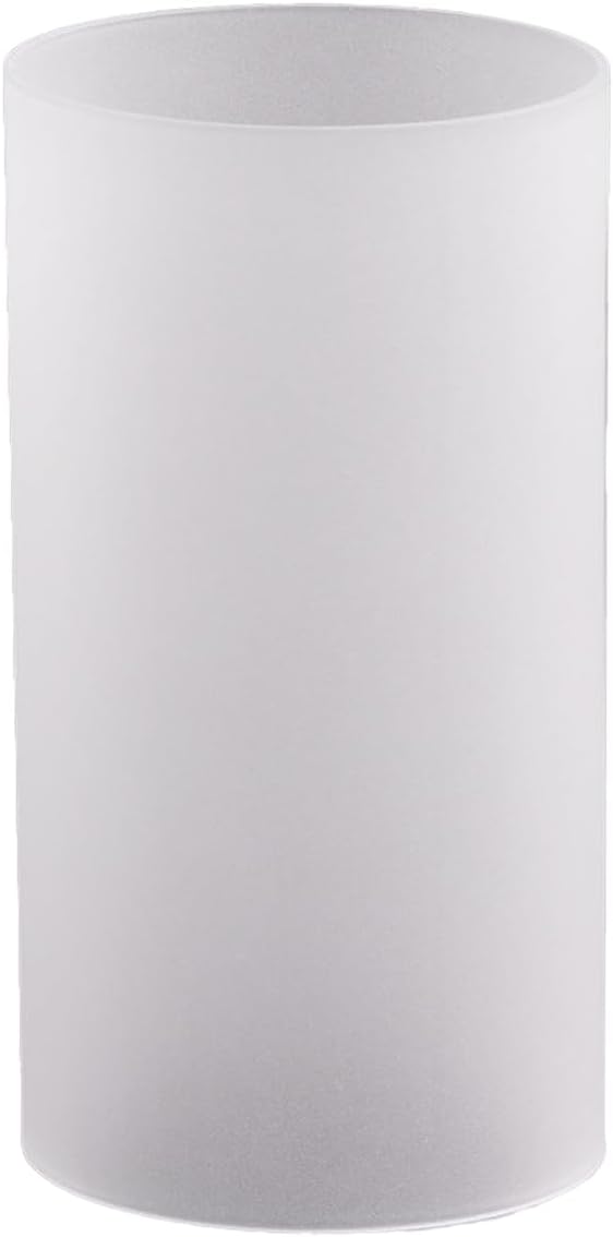 WGVI Hurricane Candle Holder Sleeve, W: 3", Ht: 6", Frosted Glass Cylinder Open Both Ends, Chimney Tube Shade, 24 Piece