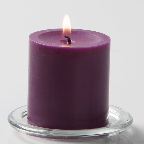 Richland 3" X 3" Hand Poured Lavender Pillar Candle Set of 48