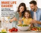 Disposable Plastic Mixing Bowls, 20 Pack, 40 oz Large Heavy Duty Bowls, Microwave Safe, BPA Free, Durable for Mixing, Meal Prep, Salad, Baking & Food Prep (20)