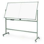 Double-Sided Mobile Whiteboard on Wheels, 72" x 36" Large Dry Erase Board with Stand & Aluminum Alloy Frame, Rolling Magnetic Standing Whiteboard for Office & Classroom (Black)