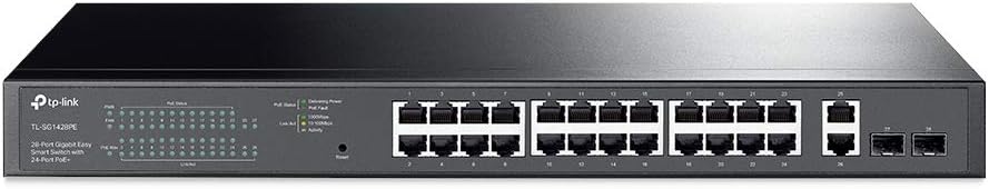 TP-Link TL-SG1428PE, 24 Port Gigabit Easy Smart Managed PoE+ Switch