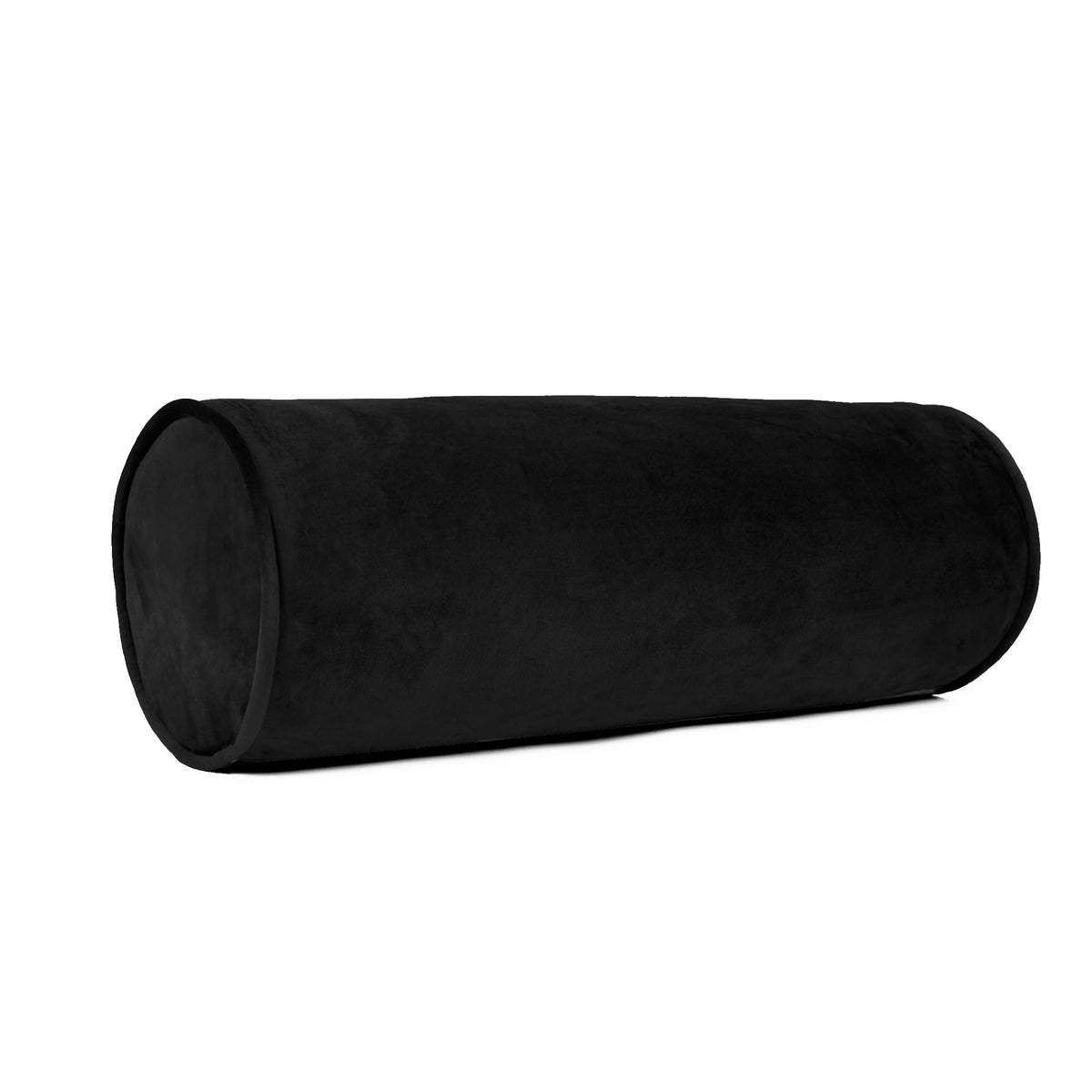Sherry Kline Velvet Neck Bolster Pillows Set of 2, Plush Velvet Decorative Cylinder Throw Pillows for Couch, Sofa & Bed, Round Accent Pillow, Back & Neck Support, Brown, 18" x 6"