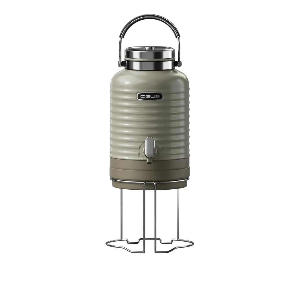 IDEUS Insulated Beverage Dispenser 1.4gal, Drink Container Deep Green