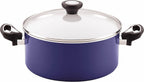 Farberware 17490 Ceramic Dishwasher Safe Nonstick Cookware Set / Pots and Pans Set - 12 Piece, Blue