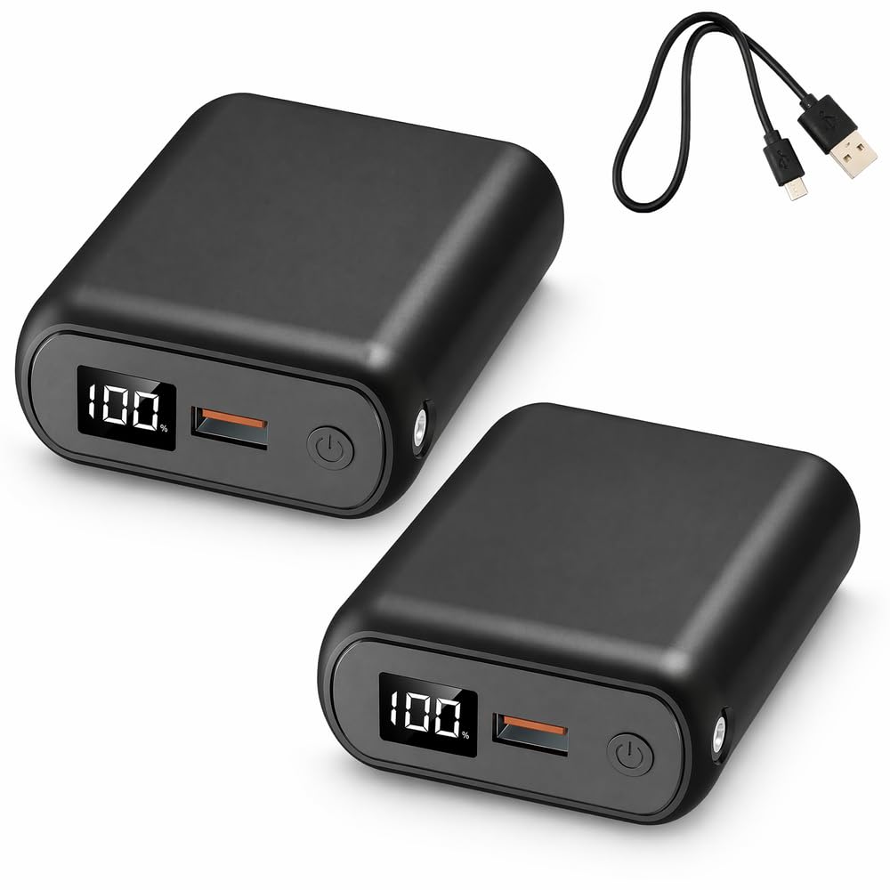 2 Pack 20000mAh Heated clothing Dedicated Battery pack,DC 7V/3A USB 5V/3A