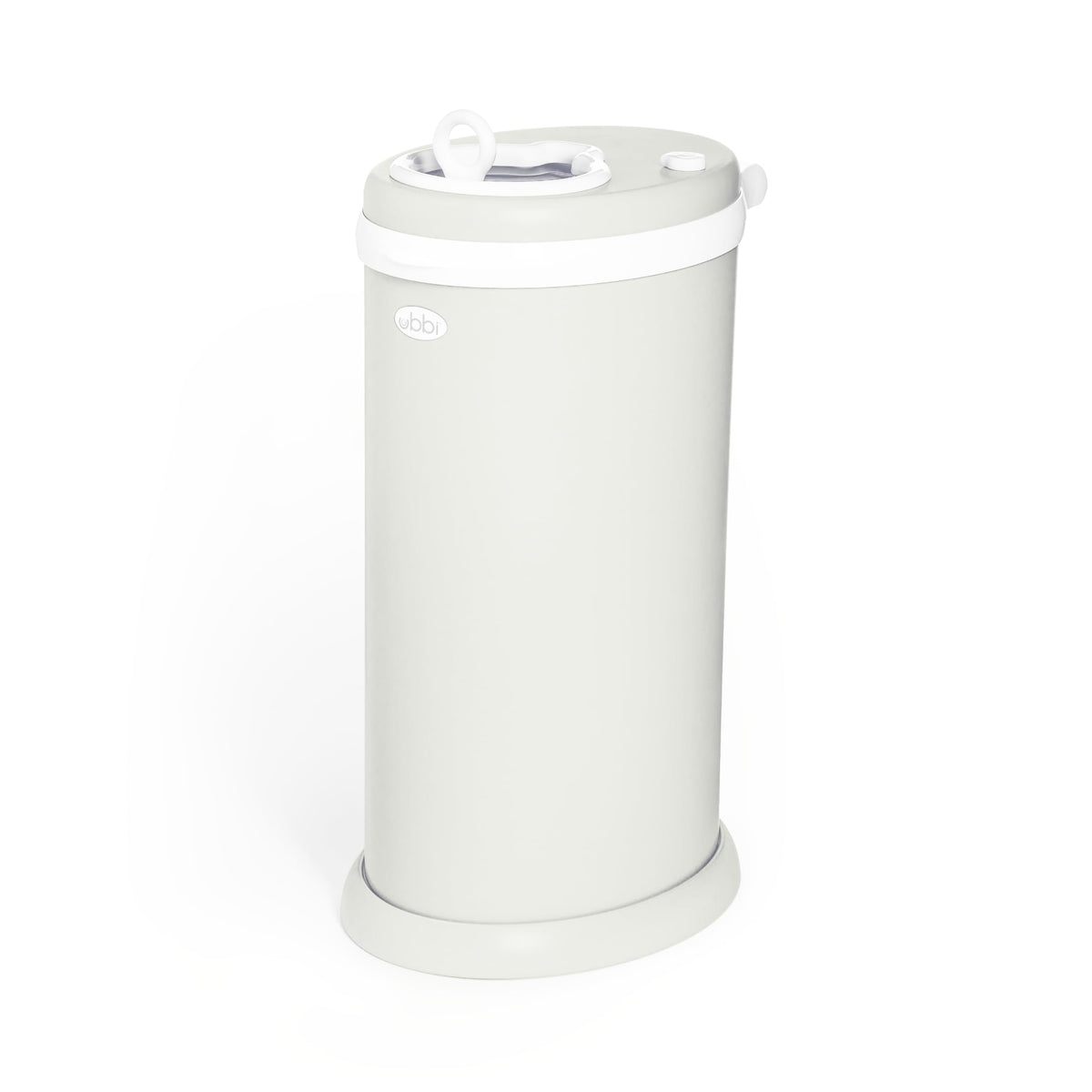 Ubbi Stainless Steel Diaper Pail, No Special Bags, Odor-Locking, Taupe