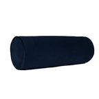 Sherry Kline Velvet Neck Bolster Pillows Set of 2, Plush Velvet Decorative Cylinder Throw Pillows for Couch, Sofa & Bed, Round Accent Pillow, Back & Neck Support, Brown, 18" x 6"
