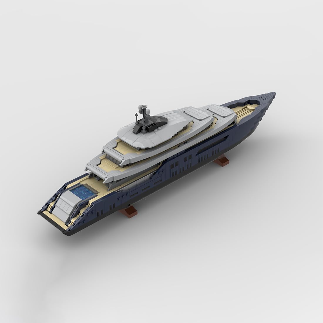 1/200 Yacht Model Building Kit, Mini Ship Series Building Block Set, Creative Interactive Building Toy for Teens and Up (1671PCS+)