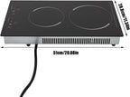 2 Burner Electric Cooktop, Electric Stove Hot Plate Portable Stove Top