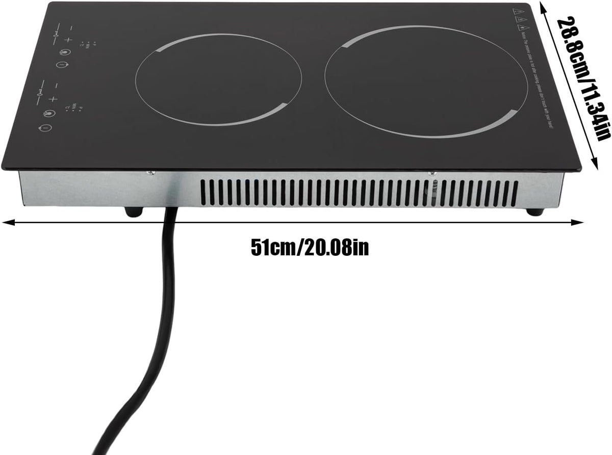 2 Burner Electric Cooktop, Electric Stove Hot Plate Portable Stove Top