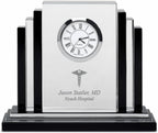 Executive Gift Shoppe Doctor Personalized Step Design Premier Crystal Clock