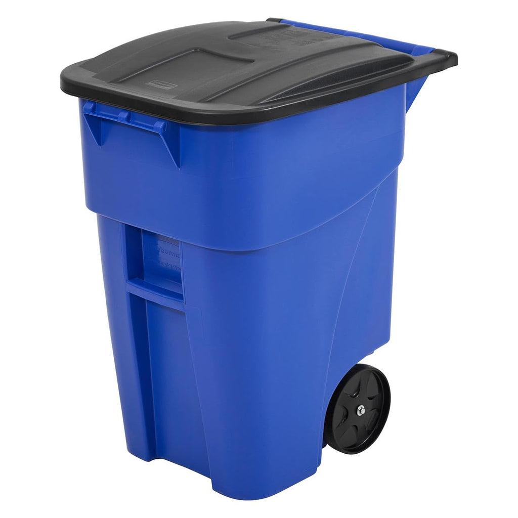 Rubbermaid Commercial Products Brute Rollout Trash Can, Gray, 65-Gallon