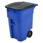 Rubbermaid Commercial Products Brute Rollout Trash Can, Gray, 65-Gallon