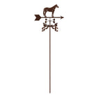 EZ Vane Steel Quarter Horse Weathervane with Wind Cups — Post Mount