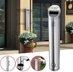 Wall Mounted Stainless Steel Cigar Ashtray for Outdoor Public Use - Large Capacity Commercial Cigarette Butts Container, Durable Smokers Outpost Solution