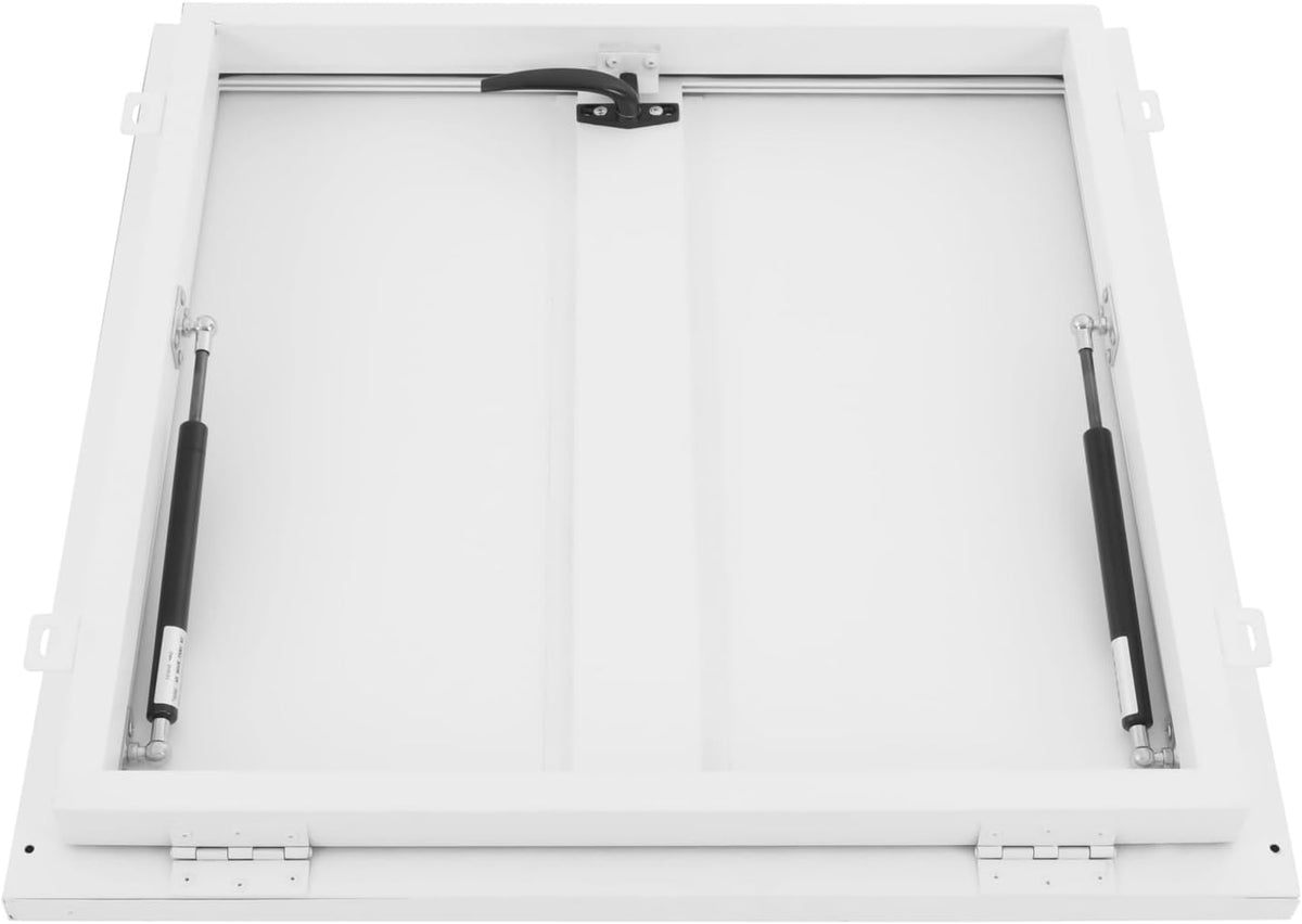 Commercial Roof Hatch, 23.6" L X 23.6" W/27.5" L X 27.5" W/31.5" L X 31.5" W Attic Skylight Cover Steel Roof Access Hatch, Steel Security Door for Maintenance Roof Emergency Access Lid (23.6in)