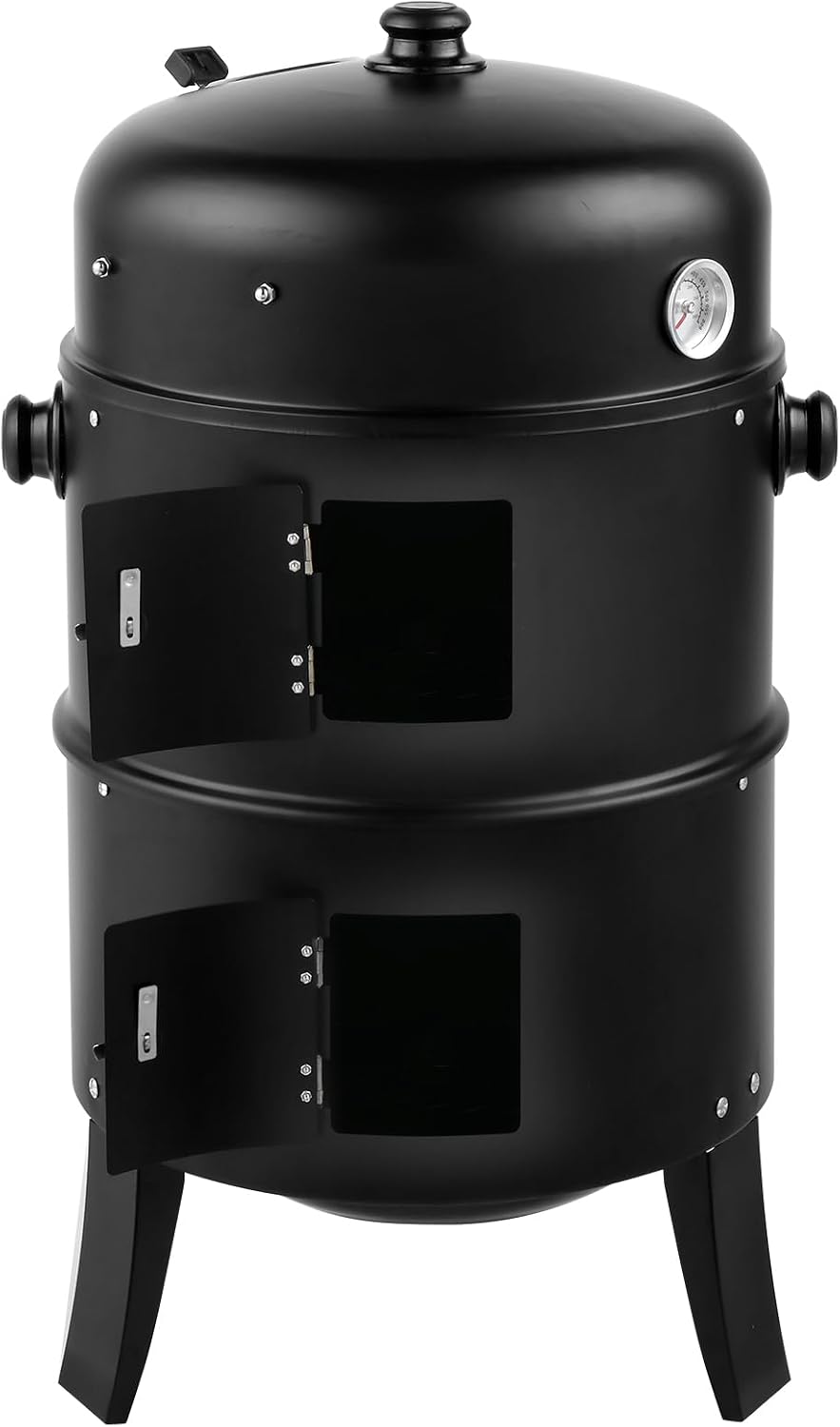 Vertical Charcoal BBQ Smoker, 3-in-1 16" Round Barbecue Grill