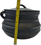 Lifespace No. 1 Cast Iron Flat Bottom African Potjie Cooking Pot/Cauldron - 5 Quart