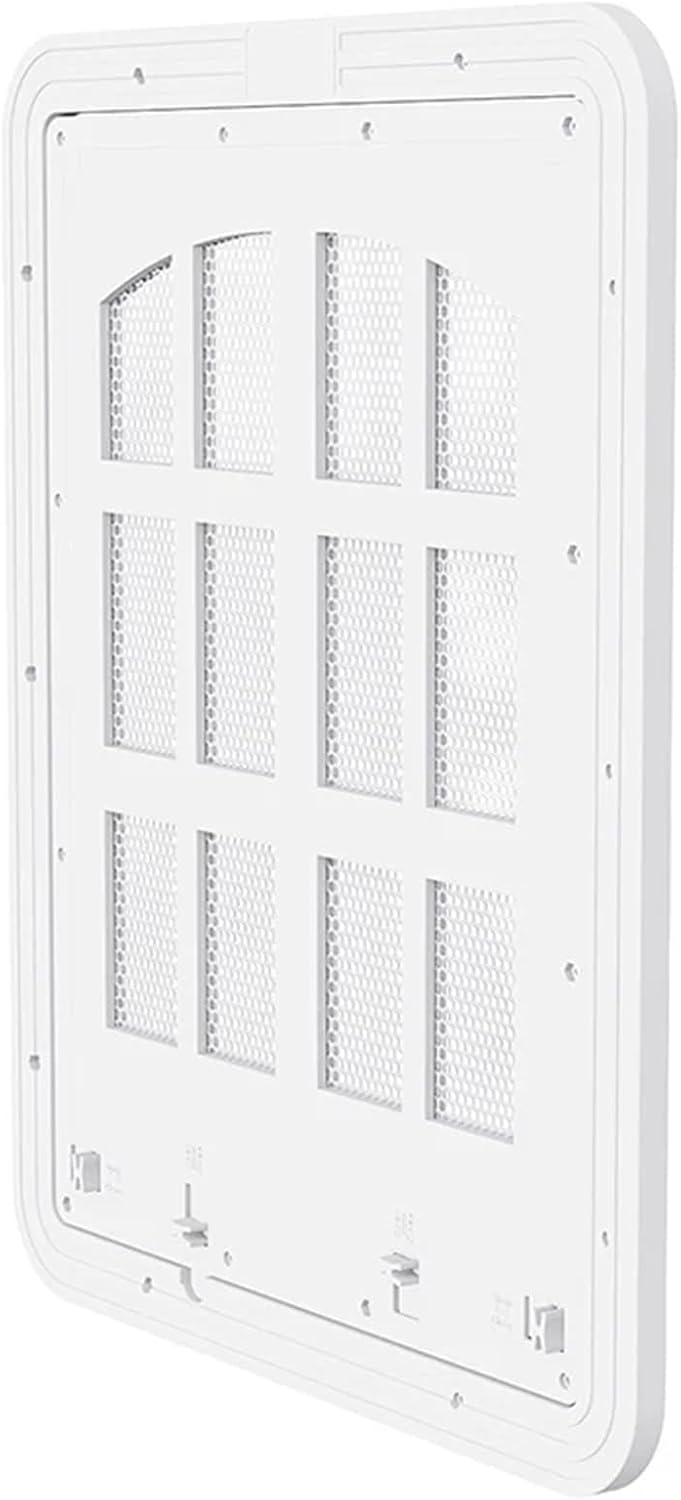 Large Dog Screen Door with Flap Opening | Self-Closing Pet Door for Dogs and Cats with 4 Entry Ways Large Animal Door(White,L) (White S)
