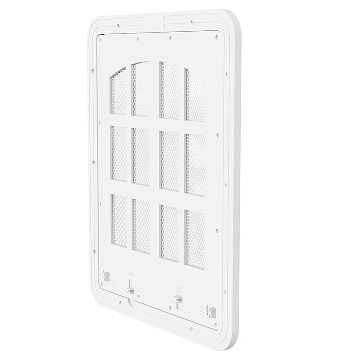 Large Dog Screen Door with Flap Opening | Self-Closing Pet Door for Dogs and Cats with 4 Entry Ways Large Animal Door(White,L) (White S)