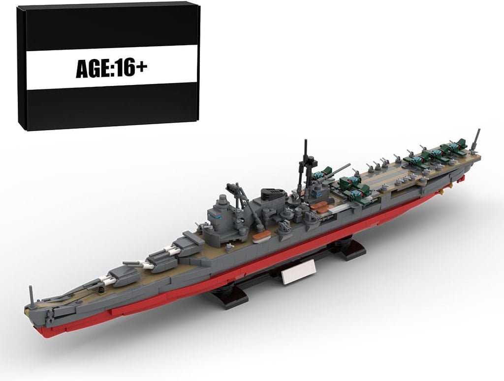 1/300 Scale Military WWII Japanese Heavy Cruiser Building Blocks Set for Adults, Collectible Army Model and Display Toys Gifts (1539PCS)