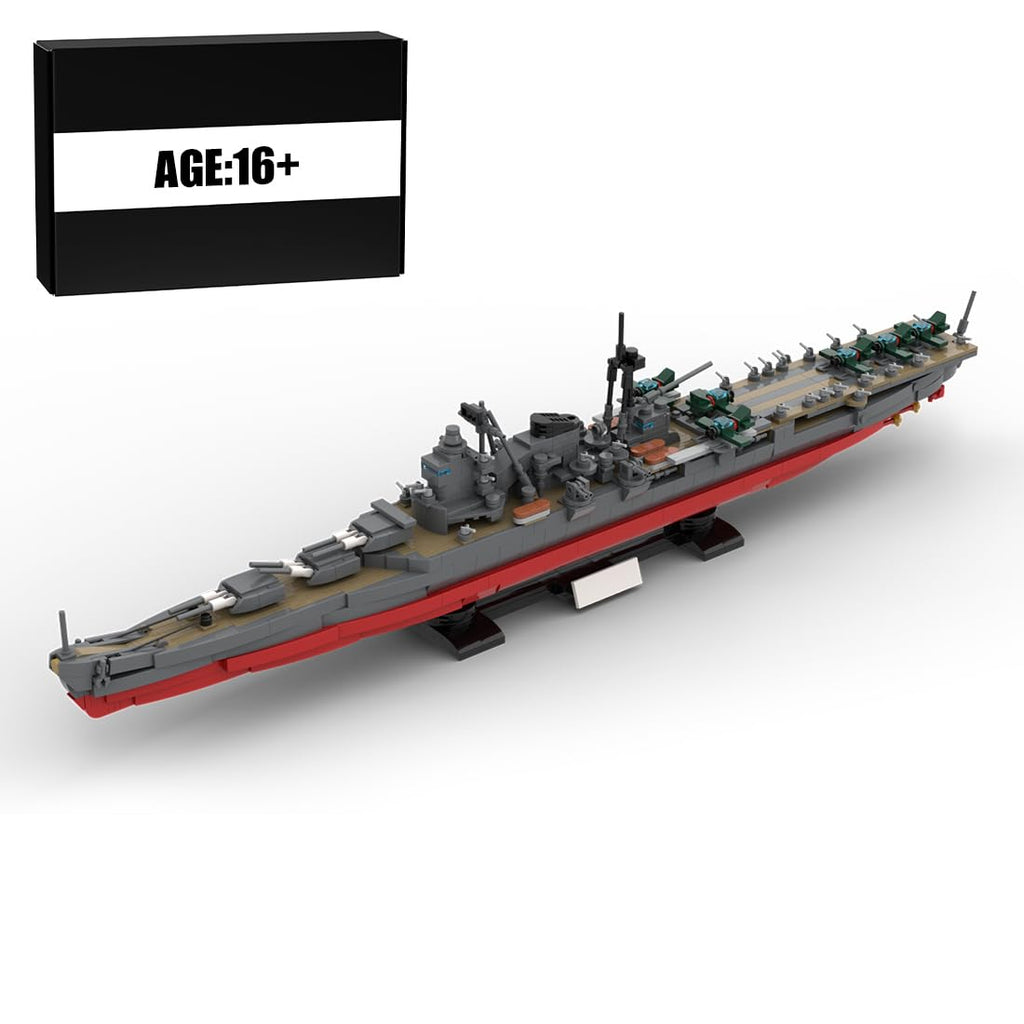 1/300 Scale Military WWII Japanese Heavy Cruiser Building Blocks Set for Adults, Collectible Army Model and Display Toys Gifts (1539PCS)